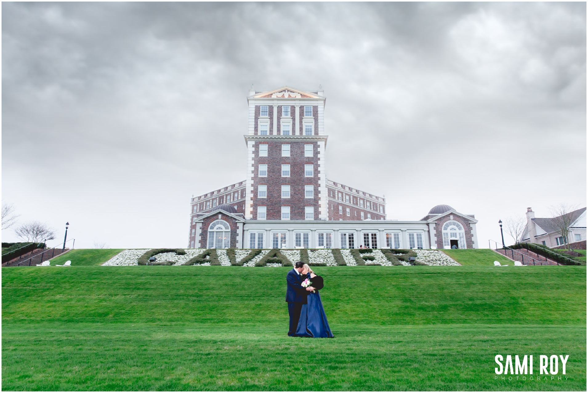 Virginia Beach Cavalier Hotel wedding, Blue wedding dress, Sami Roy Photography