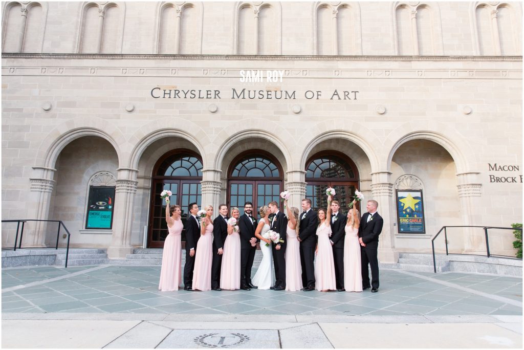 chrysler museum, norfolk wedding photographer, sami roy photography, blush wedding