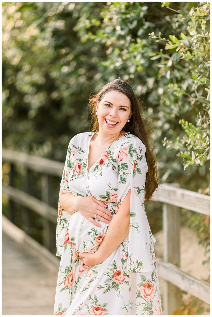 floral maternity dress, Sarah and Tommy, Maternity Session, Sami Roy Photography